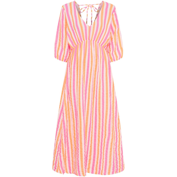 MARTA DU CHATEAU Marta du Chateau dam klänning MdcAndrea 7315 Dress Stripe Fuxia/Orange