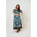 MARTA DU CHATEAU Marta du Chateau dam klänning MdcMuse 8405 Dress Blue/Marrone