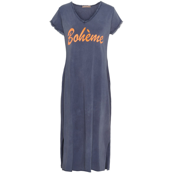 MARTA DU CHATEAU Marta du Chateau dam klänning MdcRosalia 22625 Dress Dark Blue/Arancio Fluo