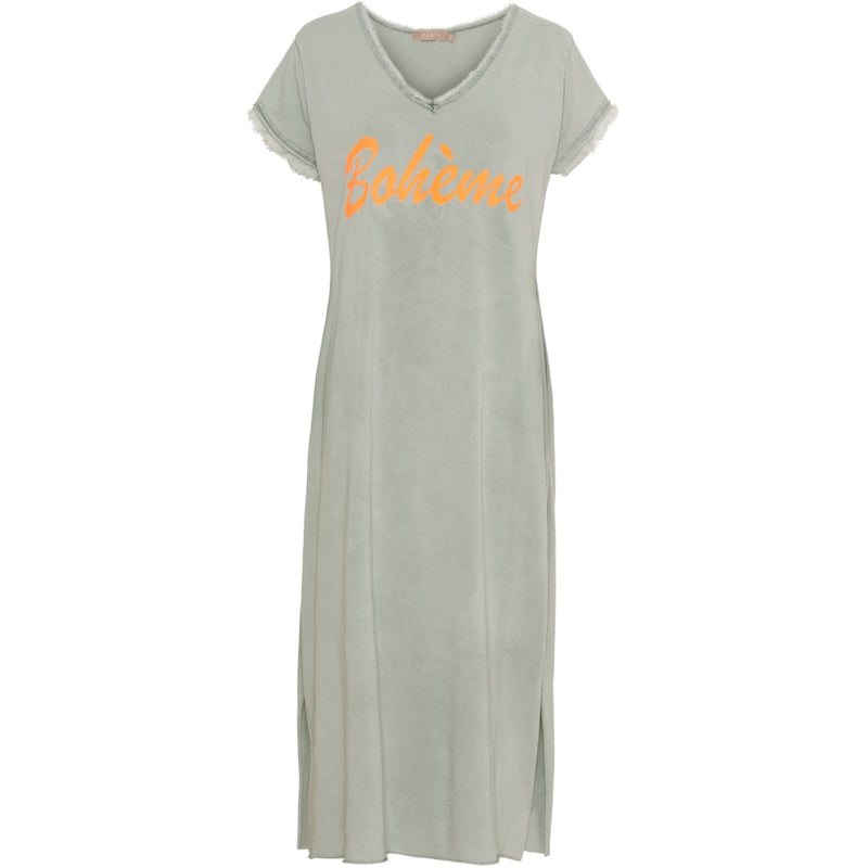 MARTA DU CHATEAU Marta du Chateau dam klänning MdcRosalia 22625 Dress Military/Arancio Fluo