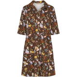 MARTA DU CHATEAU Marta du Chateau dam klänning MdcWildrose 259351V Dress Brown Print