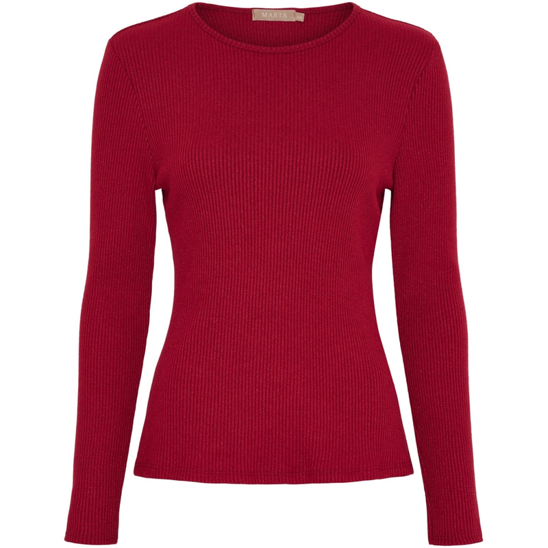 MARTA DU CHATEAU Marta du Chateau dam långärmad T-shirt 38915M LS Tee Bordeaux