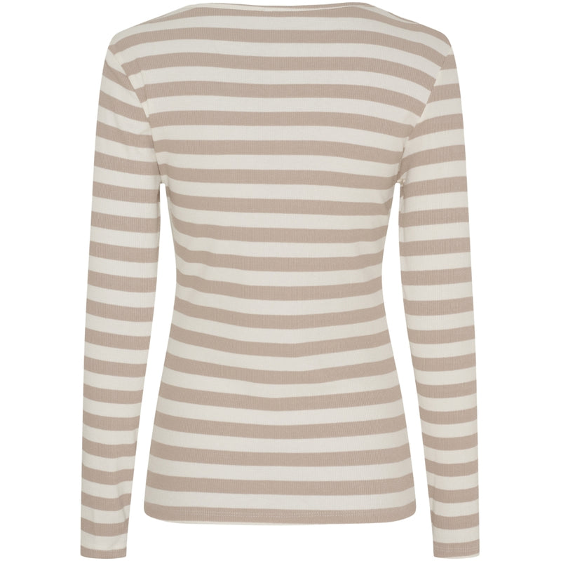 MARTA DU CHATEAU Marta du Chateau dam långärmad T-shirt MdcBegonia 7702 LS Tee Beige Melange