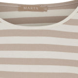 MARTA DU CHATEAU Marta du Chateau dam långärmad T-shirt MdcBegonia 7702 LS Tee Beige Melange