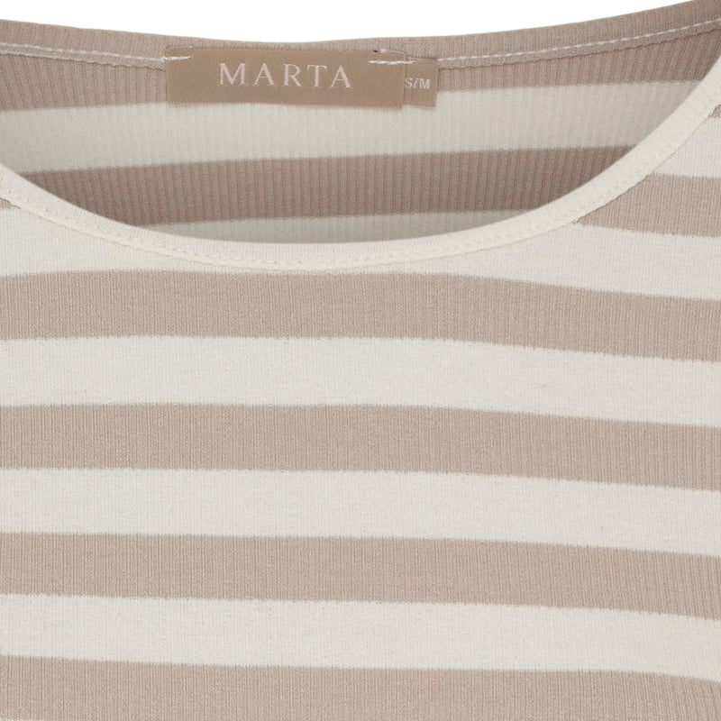 MARTA DU CHATEAU Marta du Chateau dam långärmad T-shirt MdcBegonia 7702 LS Tee Beige Melange