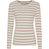 MARTA DU CHATEAU Marta du Chateau dam långärmad T-shirt MdcBegonia 7702 LS Tee Beige Melange