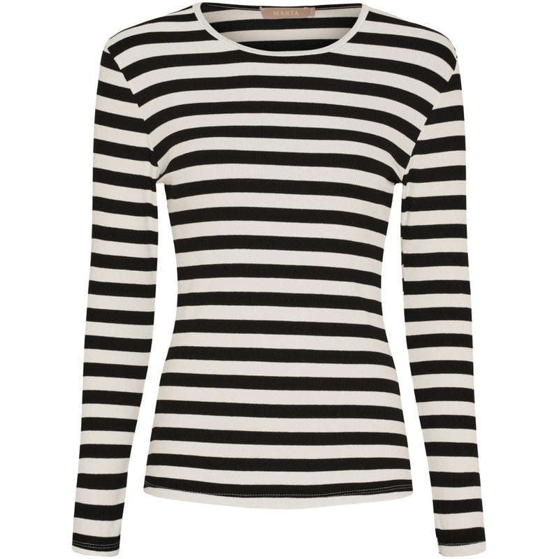 MARTA DU CHATEAU Marta du Chateau dam långärmad T-shirt MdcBegonia 7702 LS Tee Black