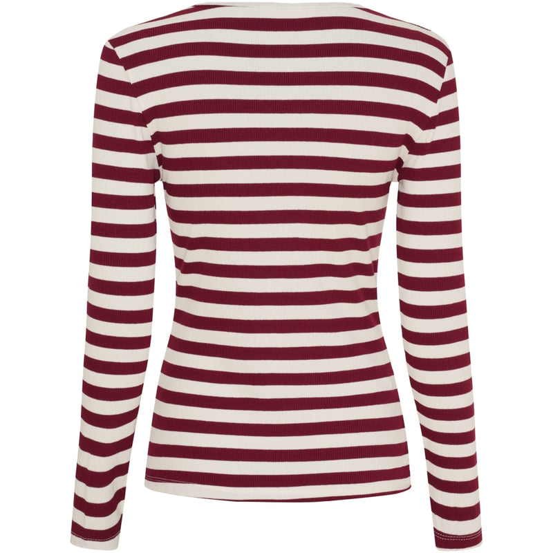 MARTA DU CHATEAU Marta du Chateau dam långärmad T-shirt MdcBegonia 7702 LS Tee Bordeaux
