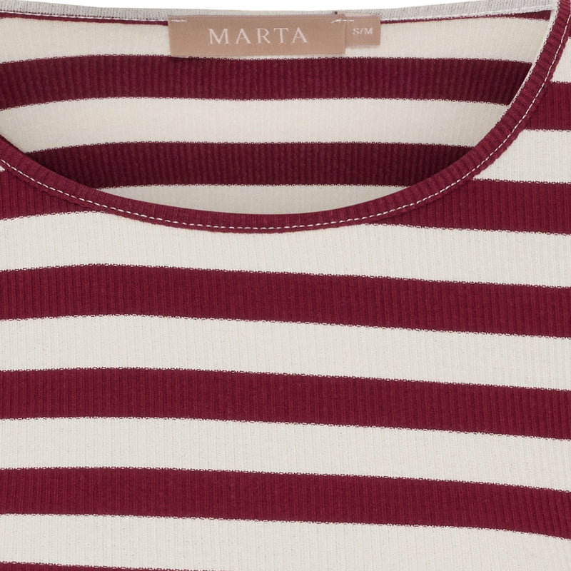 MARTA DU CHATEAU Marta du Chateau dam långärmad T-shirt MdcBegonia 7702 LS Tee Bordeaux