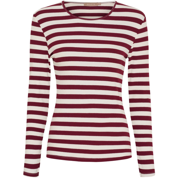 MARTA DU CHATEAU Marta du Chateau dam långärmad T-shirt MdcBegonia 7702 LS Tee Bordeaux