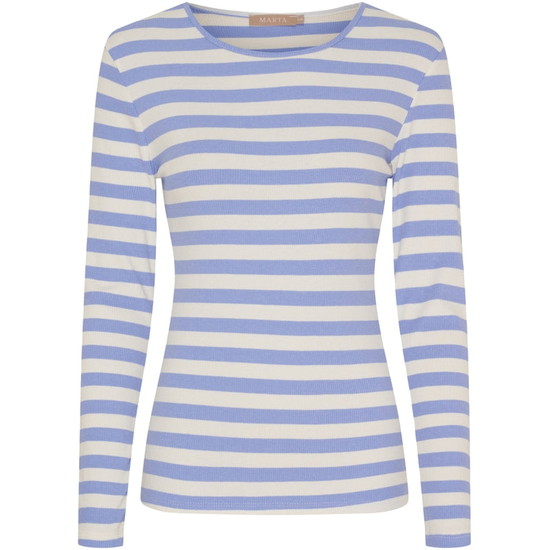 MARTA DU CHATEAU Marta du Chateau dam långärmad T-shirt MdcBegonia 7702 LS Tee Celeste