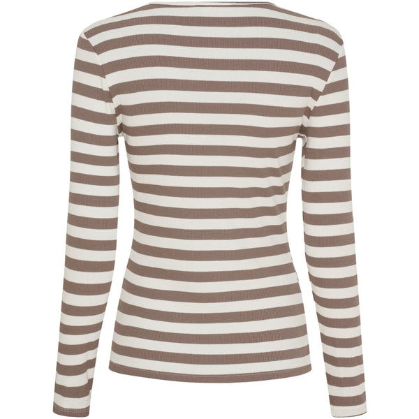 MARTA DU CHATEAU Marta du Chateau dam långärmad T-shirt MdcBegonia 7702 LS Tee Tortora
