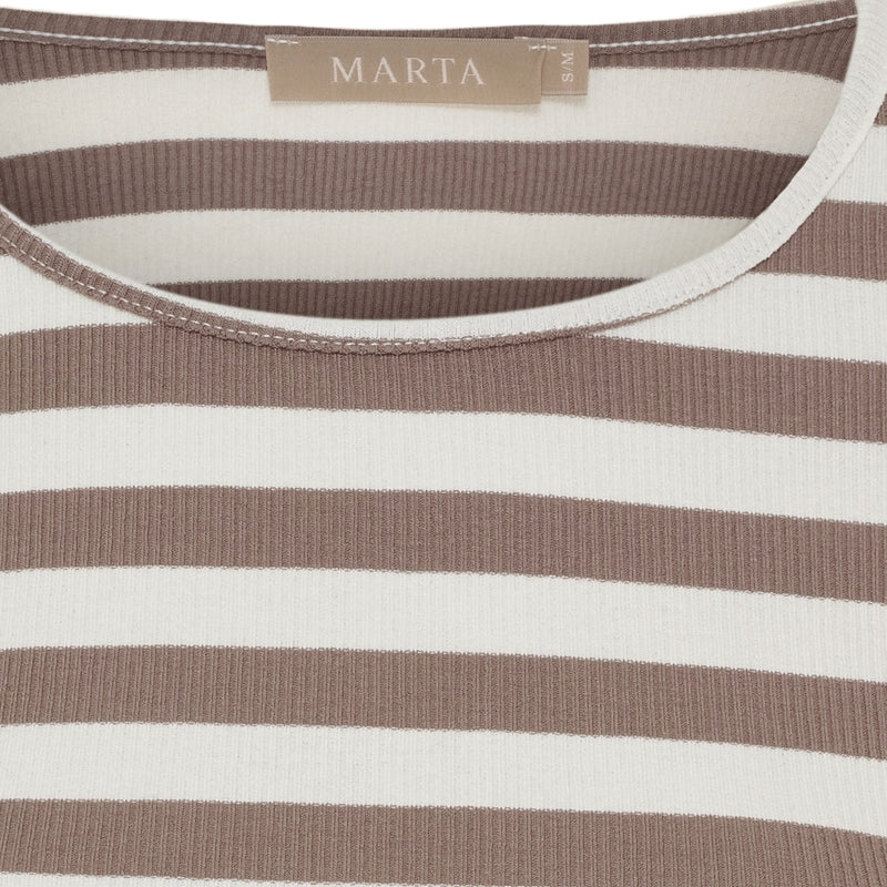 MARTA DU CHATEAU Marta du Chateau dam långärmad T-shirt MdcBegonia 7702 LS Tee Tortora
