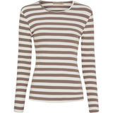 MARTA DU CHATEAU Marta du Chateau dam långärmad T-shirt MdcBegonia 7702 LS Tee Tortora