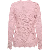 MARTA DU CHATEAU Marta du Chateau dam långärmad spets-t-shirt MdcMilley 7707 LS Tee Baby Pink