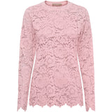 MARTA DU CHATEAU Marta du Chateau dam långärmad spets-t-shirt MdcMilley 7707 LS Tee Baby Pink