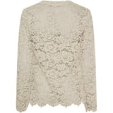 MARTA DU CHATEAU Marta du Chateau dam långärmad spets-t-shirt MdcMilley 7707 LS Tee Beige
