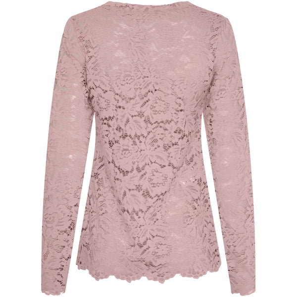 MARTA DU CHATEAU Marta du Chateau dam långärmad spets-t-shirt MdcMilley 7707 LS Tee Rose