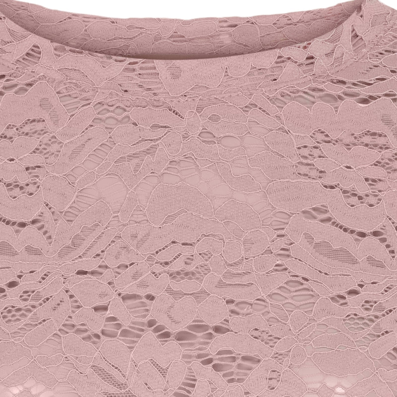 MARTA DU CHATEAU Marta du Chateau dam långärmad spets-t-shirt MdcMilley 7707 LS Tee Rose