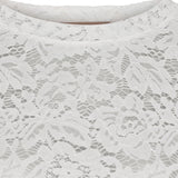 MARTA DU CHATEAU Marta du Chateau dam långärmad spets-t-shirt MdcMilley 7707 LS Tee White