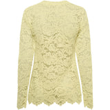 MARTA DU CHATEAU Marta du Chateau dam långärmad spets-t-shirt MdcMilley 7707 LS Tee Yellow