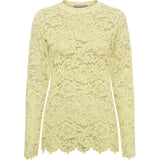 MARTA DU CHATEAU Marta du Chateau dam långärmad spets-t-shirt MdcMilley 7707 LS Tee Yellow
