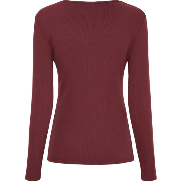 MARTA DU CHATEAU Marta du Chateau dam långärmad t-shirt MdcAster 4906 LS Tee Bordeaux