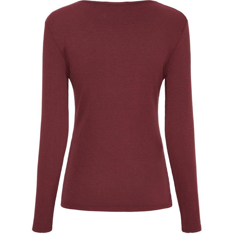 MARTA DU CHATEAU Marta du Chateau dam långärmad t-shirt MdcAster 4906 LS Tee Bordeaux