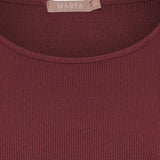 MARTA DU CHATEAU Marta du Chateau dam långärmad t-shirt MdcAster 4906 LS Tee Bordeaux