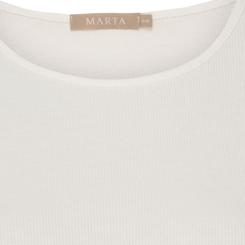 MARTA DU CHATEAU Marta du Chateau dam långärmad t-shirt MdcAster 4906 LS Tee Cream