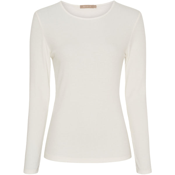 MARTA DU CHATEAU Marta du Chateau dam långärmad t-shirt MdcAster 4906 LS Tee Cream