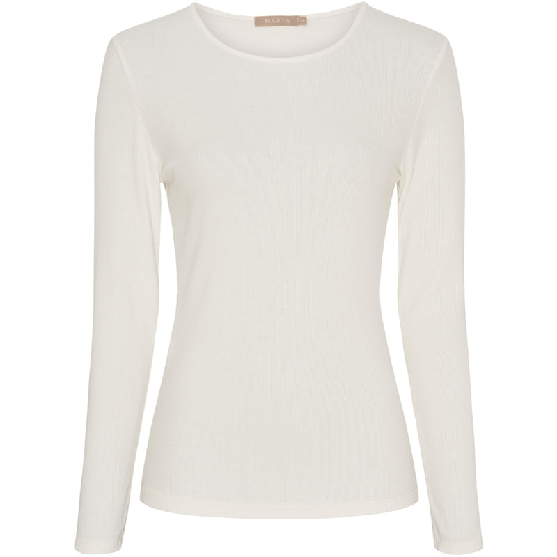 MARTA DU CHATEAU Marta du Chateau dam långärmad t-shirt MdcAster 4906 LS Tee Cream
