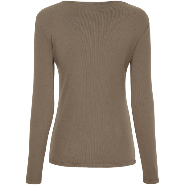 MARTA DU CHATEAU Marta du Chateau dam långärmad t-shirt MdcAster 4906 LS Tee Fango