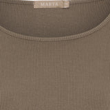MARTA DU CHATEAU Marta du Chateau dam långärmad t-shirt MdcAster 4906 LS Tee Fango