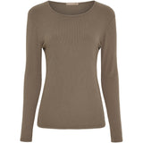 MARTA DU CHATEAU Marta du Chateau dam långärmad t-shirt MdcAster 4906 LS Tee Fango