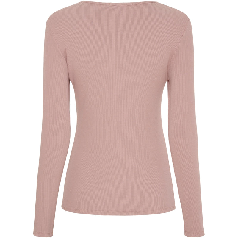 MARTA DU CHATEAU Marta du Chateau dam långärmad t-shirt MdcAster 4906 LS Tee Rosa Blush