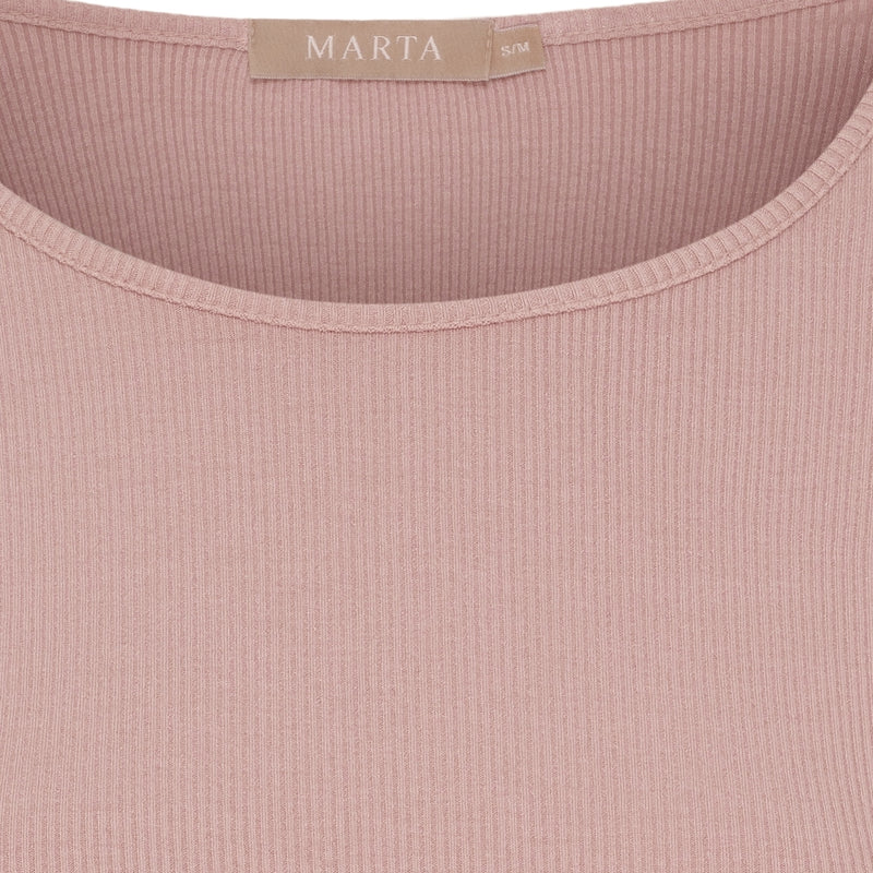 MARTA DU CHATEAU Marta du Chateau dam långärmad t-shirt MdcAster 4906 LS Tee Rosa Blush