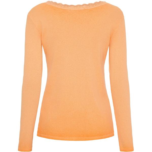 MARTA DU CHATEAU Marta du Chateau dam långärmad t-shirt MdcBelinda 24160 LS Tee Arancio
