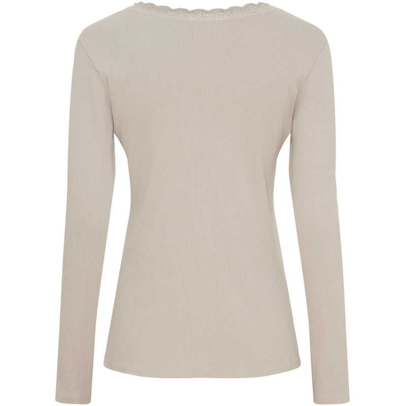 MARTA DU CHATEAU Marta du Chateau dam långärmad t-shirt MdcBelinda 24160 LS Tee Beige