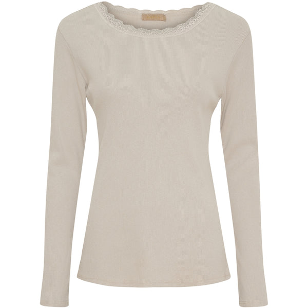 MARTA DU CHATEAU Marta du Chateau dam långärmad t-shirt MdcBelinda 24160 LS Tee Beige