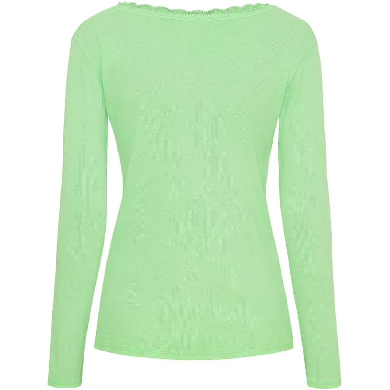 MARTA DU CHATEAU Marta du Chateau dam långärmad t-shirt MdcBelinda 24160 LS Tee Green Neo