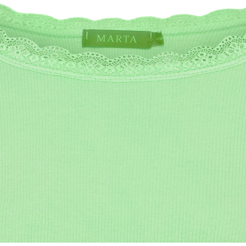 MARTA DU CHATEAU Marta du Chateau dam långärmad t-shirt MdcBelinda 24160 LS Tee Green Neo