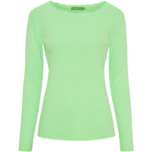 MARTA DU CHATEAU Marta du Chateau dam långärmad t-shirt MdcBelinda 24160 LS Tee Green Neo