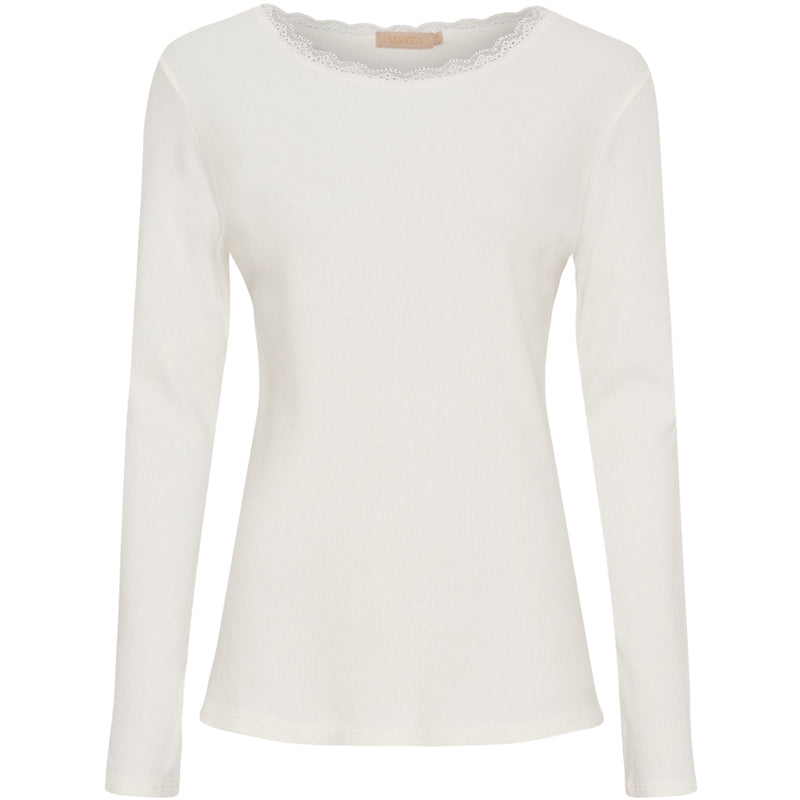 MARTA DU CHATEAU Marta du Chateau dam långärmad t-shirt MdcBelinda 24160 LS Tee Panna