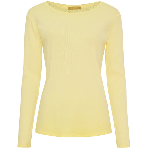 MARTA DU CHATEAU Marta du Chateau dam långärmad t-shirt MdcBelinda 24160 LS Tee Yellow