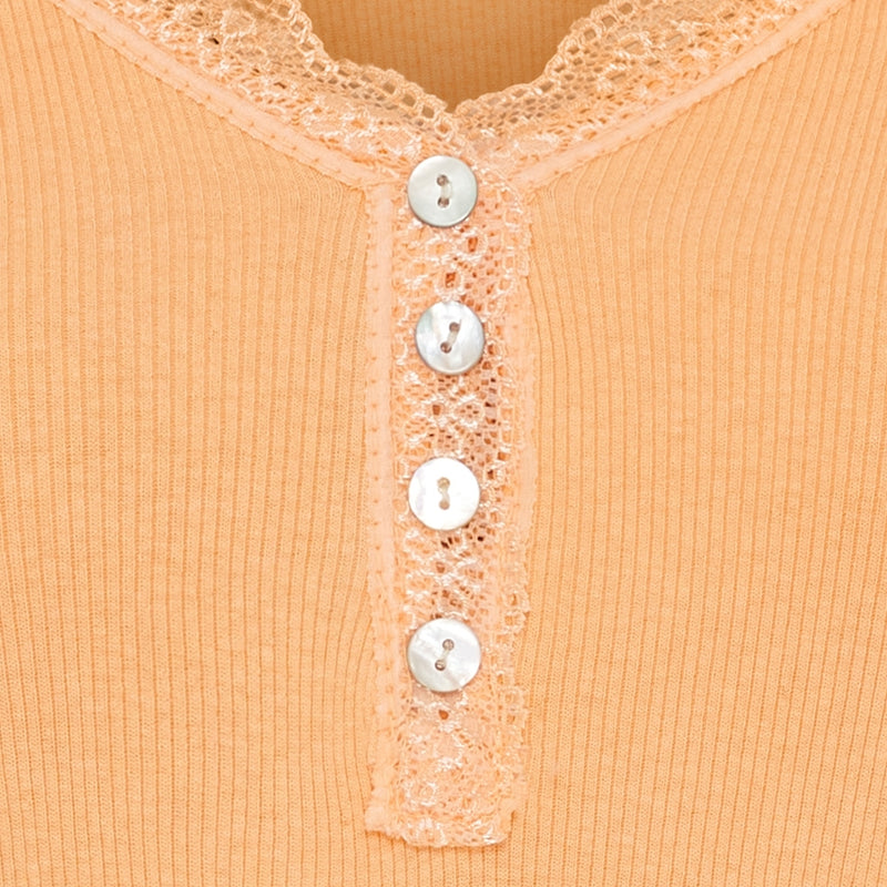 MARTA DU CHATEAU Marta du Chateau dam långärmad t-shirt MdcCalista 2500 LS Tee Arancio