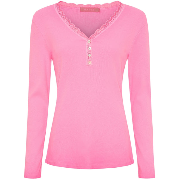 MARTA DU CHATEAU Marta du Chateau dam långärmad t-shirt MdcCalista 2500 LS Tee Fuxia Neo