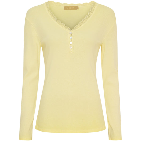MARTA DU CHATEAU Marta du Chateau dam långärmad t-shirt MdcCalista 2500 LS Tee Yellow