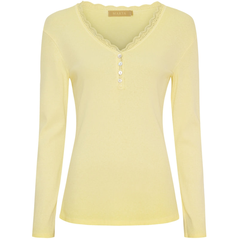 MARTA DU CHATEAU Marta du Chateau dam långärmad t-shirt MdcCalista 2500 LS Tee Yellow