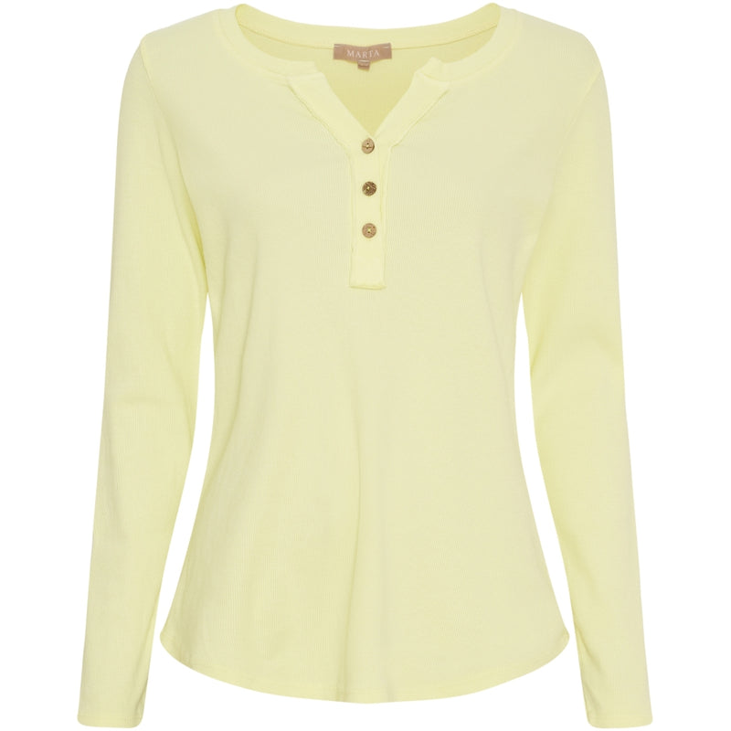 MARTA DU CHATEAU Marta du Chateau dam långärmad t-shirt MdcMagali 2553 LS Tee Yellow
